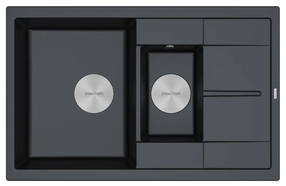 Детальное фото товара: Paulmark FLUGEN 60/1,5, мойка, гранит, черный металлик