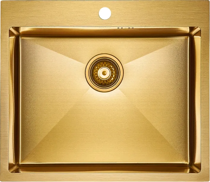 Детальное фото товара: Paulmark KRONER 59, мойка, нержавеющая сталь, брашированное золото