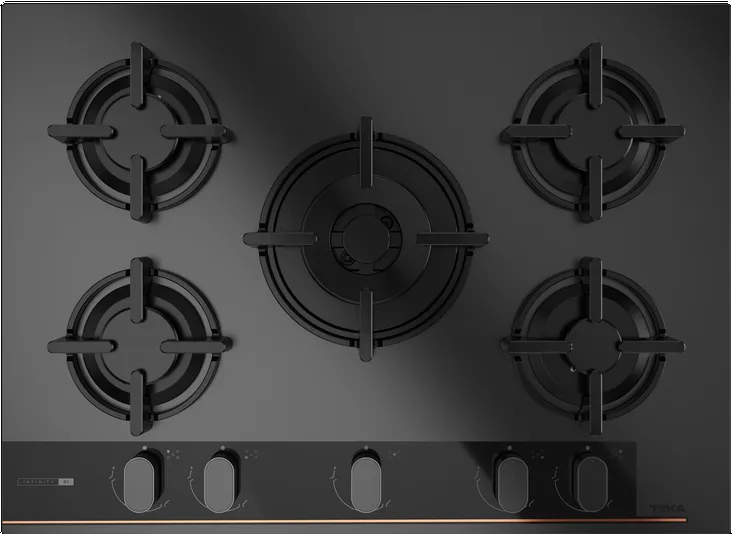 Фото товара: Teka GBC 75-G1 GBN MATT BLACK газовая поверхность