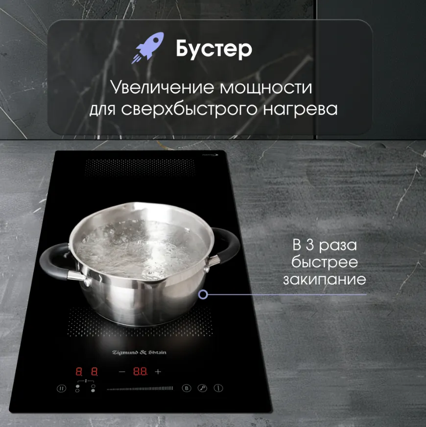 Детальное фото товара: Zigmund & Shtain CI 61.3 B индукционная поверхность