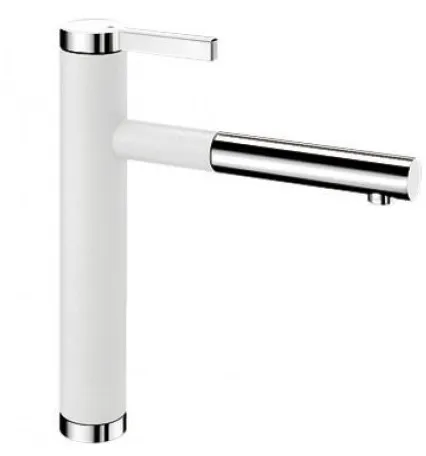 Фото товара: Blanco Linee-S, смеситель, хром/гранит, белый