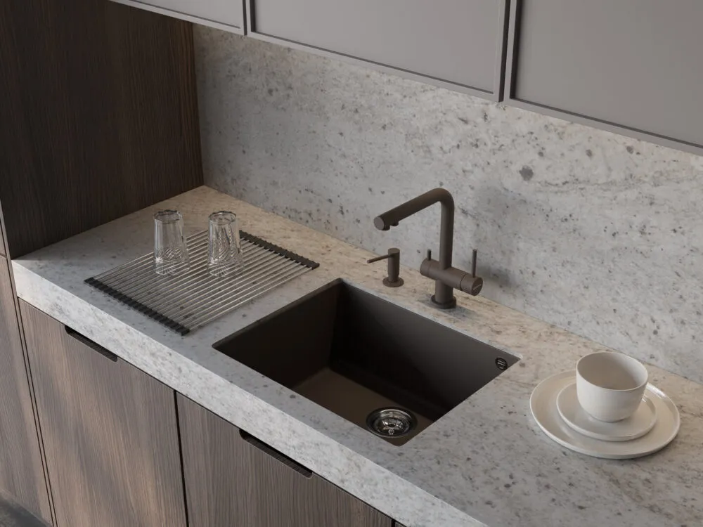 Детальное фото товара: Omoikiri ОМ-02-P-GR, дозатор для моющего средства, leningrad grey