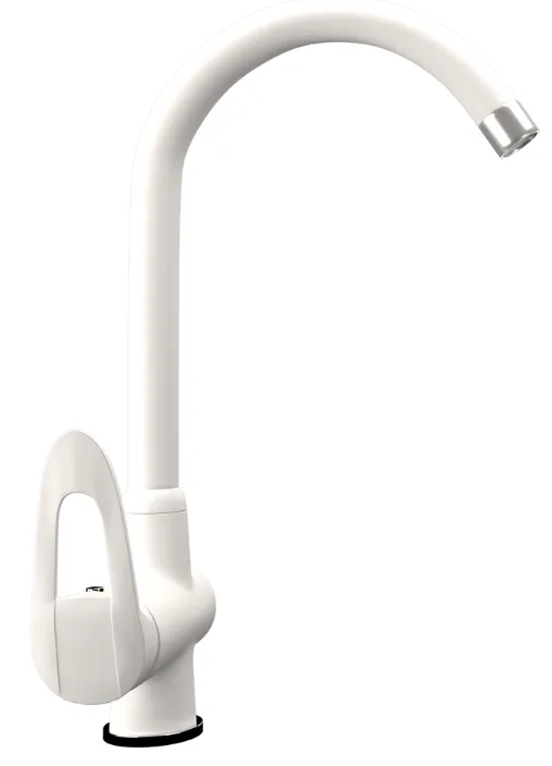 Фото товара: Maunfeld MFQT-6W, смеситель, гранит, кремовый