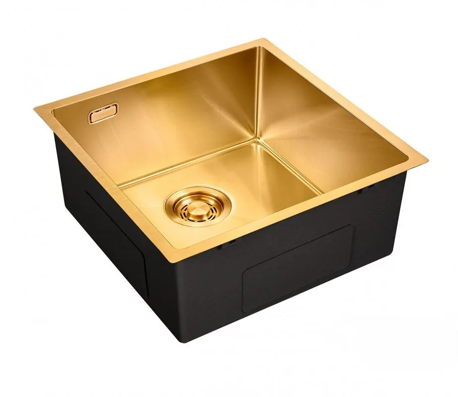 Детальное фото товара: Emar EMB-131 PVD Nano Golden, мойка, нержавеющая сталь, золото 