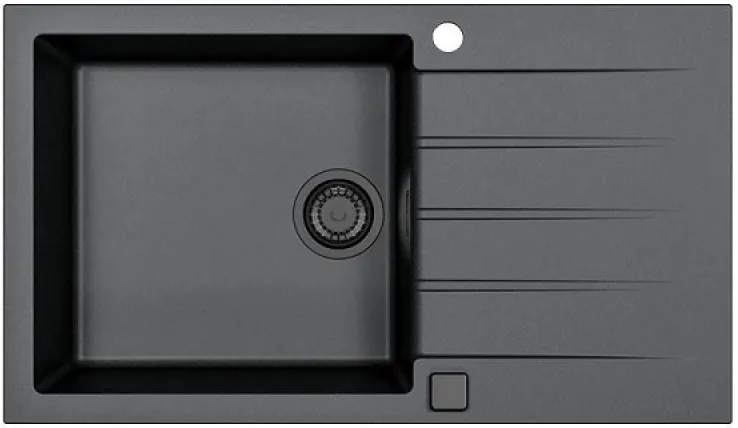 Фото товара: ALVEUS GRANITAL CADIT 40 CARBON - G91, мойка, гранит, черный (в комплекте с сифоном 1148149)
