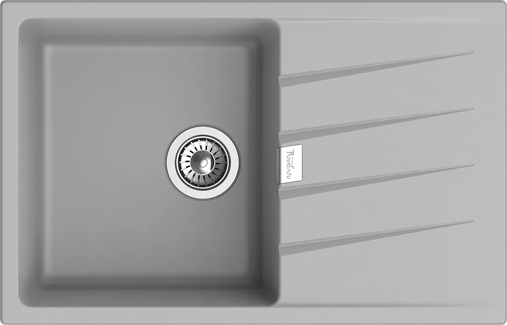 Фото товара: Rivelato RAUM RM-78 grigio metallizzato, мойка, гранит, серый металлик