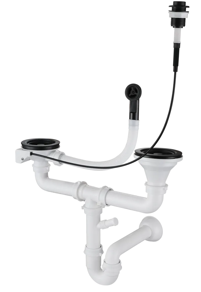 Детальное фото товара: Rivelato 13G14PB4-P2A сливная арматура для одночашевых моек, белый