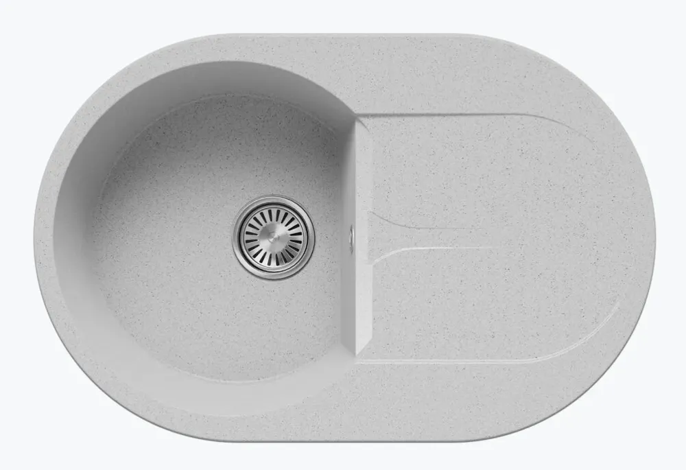 Детальное фото товара: Polygran ATOL-760, мойка, мрамор, светло-серый 314