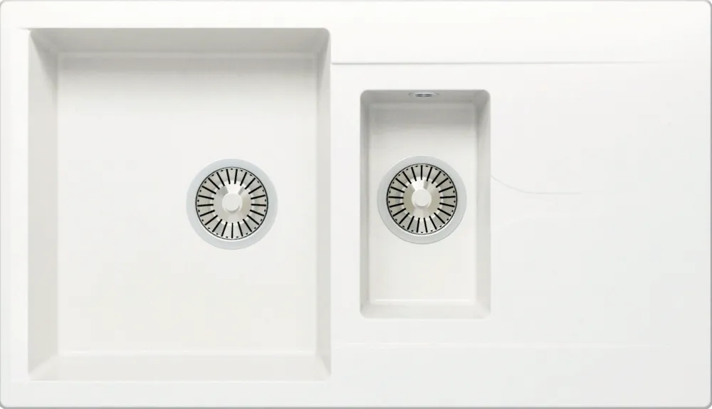 Детальное фото товара: Polygran BRIG-870, мойка, мрамор, белый хлопок 36