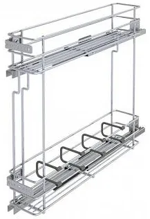 Детальное фото товара: Sige Sigma Soft бутылочница выдвижная для нижнего шкафа шириной 200 мм, 150х450х520 мм