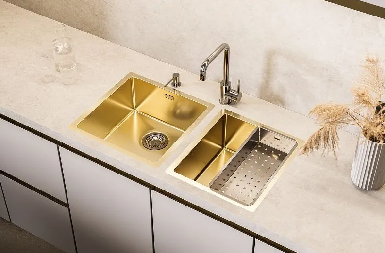 Детальное фото товара: ALVEUS QUADRIX MONARCH 20 COPPER, мойка, нерж сталь, медь (в компл. с выпуском без сифона)