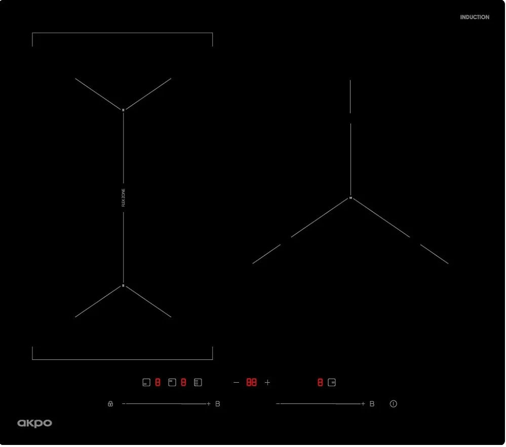 Фото товара: AKPO PIA 6093119FZ BL индукционная поверхность