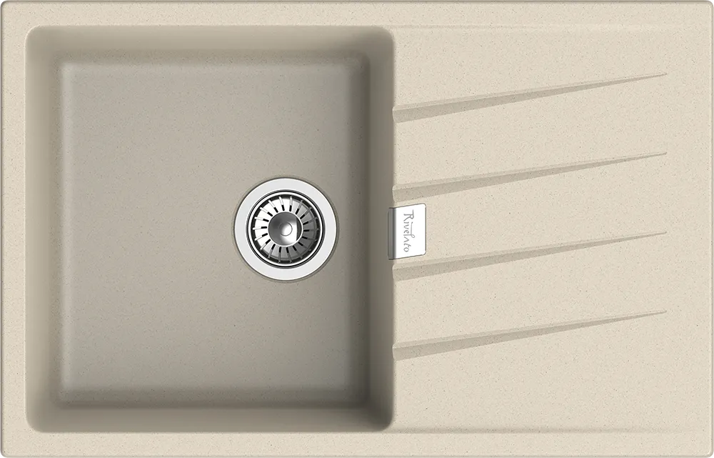 Детальное фото товара: Rivelato RAUM RM-78 beige scuro, мойка, гранит, темно-бежевый