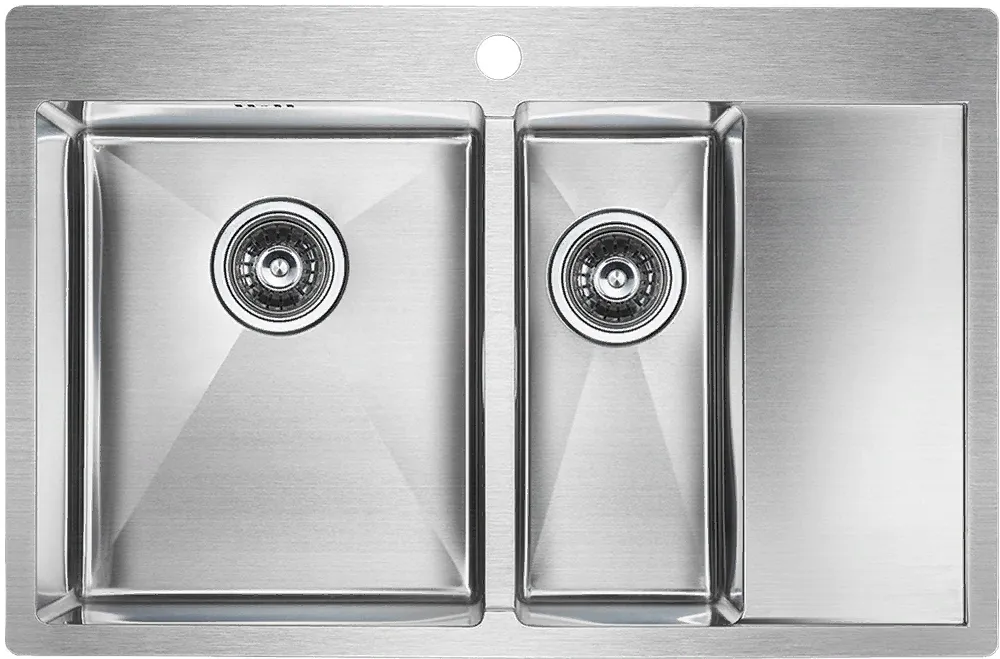 Фото товара: Paulmark KRONER 78/2SF, мойка, нержавеющая сталь брашированное, левая