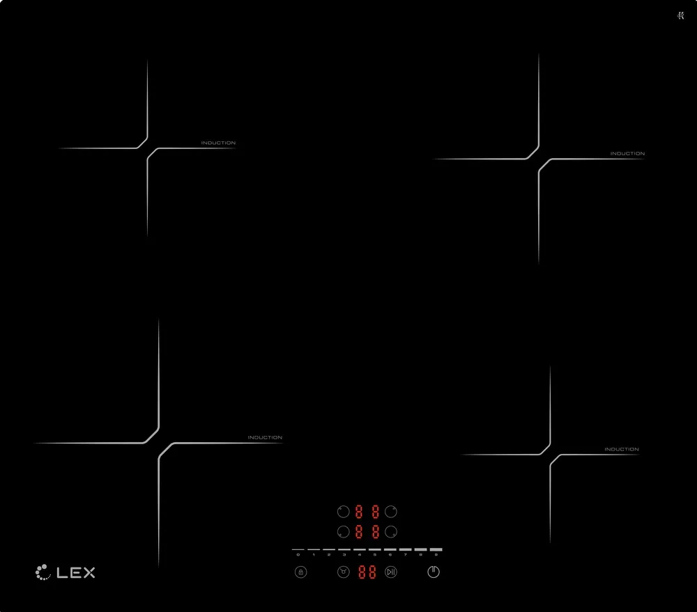 Фото товара: LEX EVI 640-2 BL индукционная поверхность