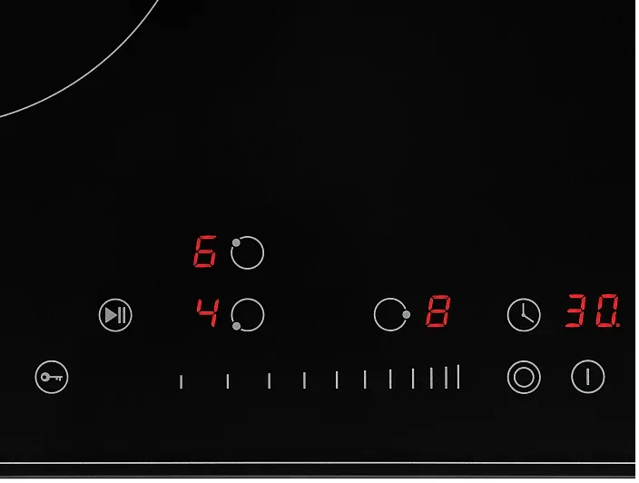 Детальное фото товара: Krona LAUREL 45 BL стеклокерамическая поверхность