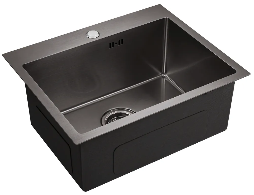 Фото товара: Emar EMB-115 PVD Nano Dark, мойка, нержавеющая сталь, вороненая сталь