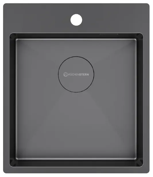 Фото товара: KUCHENSTERN WERK 45, мойка, нержавеющая сталь, вороненая сталь