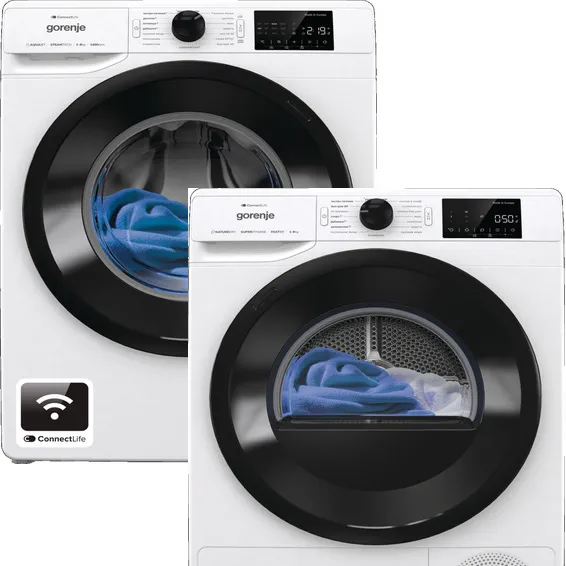 Фото товара: Gorenje стирка WPNEI94A1SWIFI/C + сушка DPNE92GNLWIFI/C