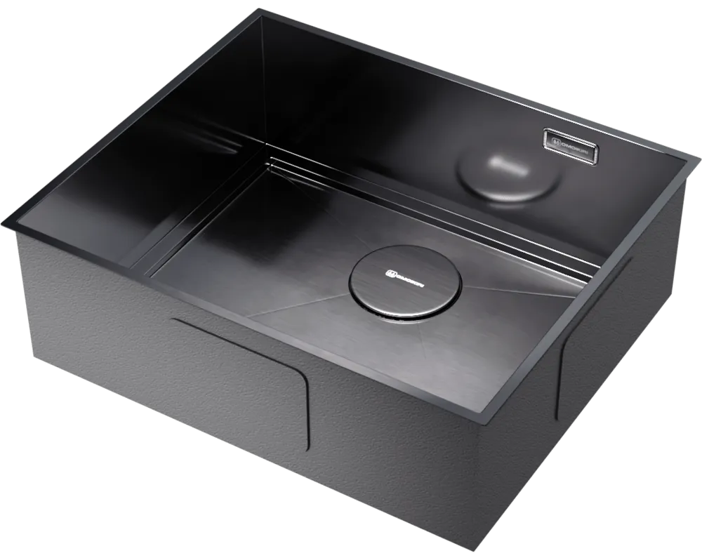 Детальное фото товара: Omoikiri Kasen 53-INT GM, мойка, нержавеющая сталь/вороненая сталь 