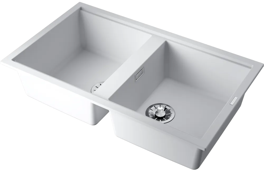 Детальное фото товара: Omoikiri Kitagawa 86-2-WH, мойка, керамика, белый