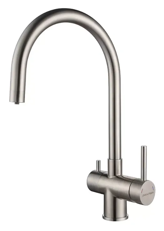 Фото товара: Paulmark HELLER, смеситель, брашированная сталь