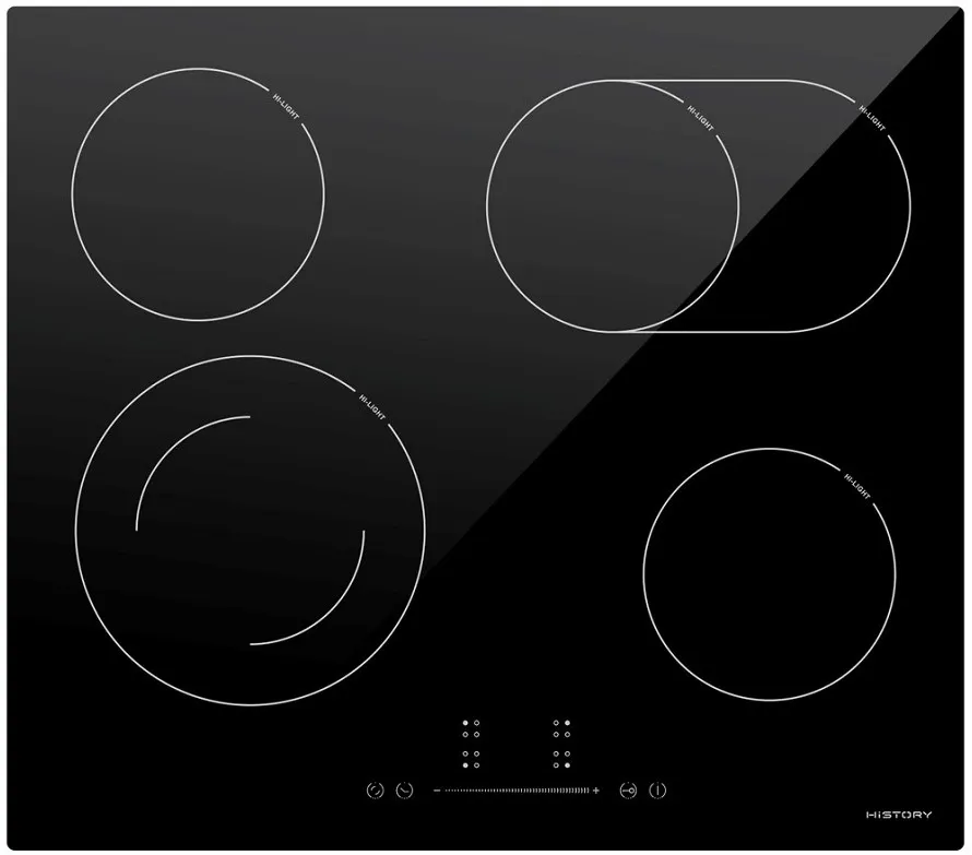 Фото товара: HISTORY HС 6412 BBK стеклокерамическая поверхность