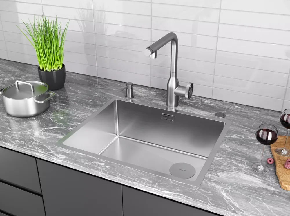 Детальное фото товара: Paulmark URBAN, смеситель, брашированная сталь