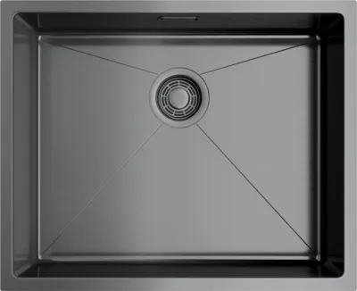 Детальное фото товара: Omoikiri Taki 54-U/IF-GM, мойка, нержавеющая сталь/вороненая сталь