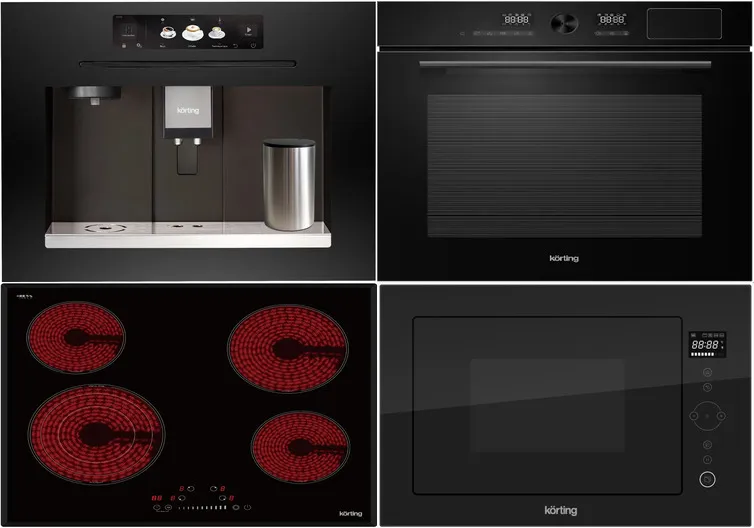 Фото товара: KORTING HK 63500 B + OKB 1650 GN STEAM + KMI 825 TGN + KCM 9830 BCG