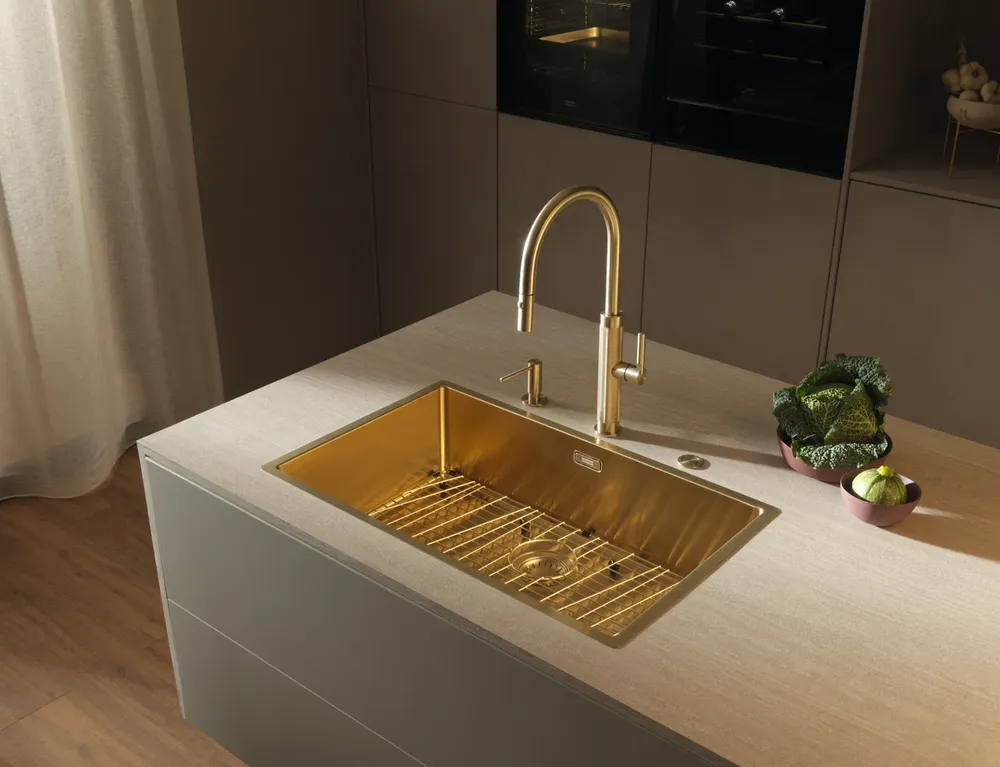 Детальное фото товара: Franke BXM 210/110-68 F-INOX, мойка, нержавеющая сталь, золото