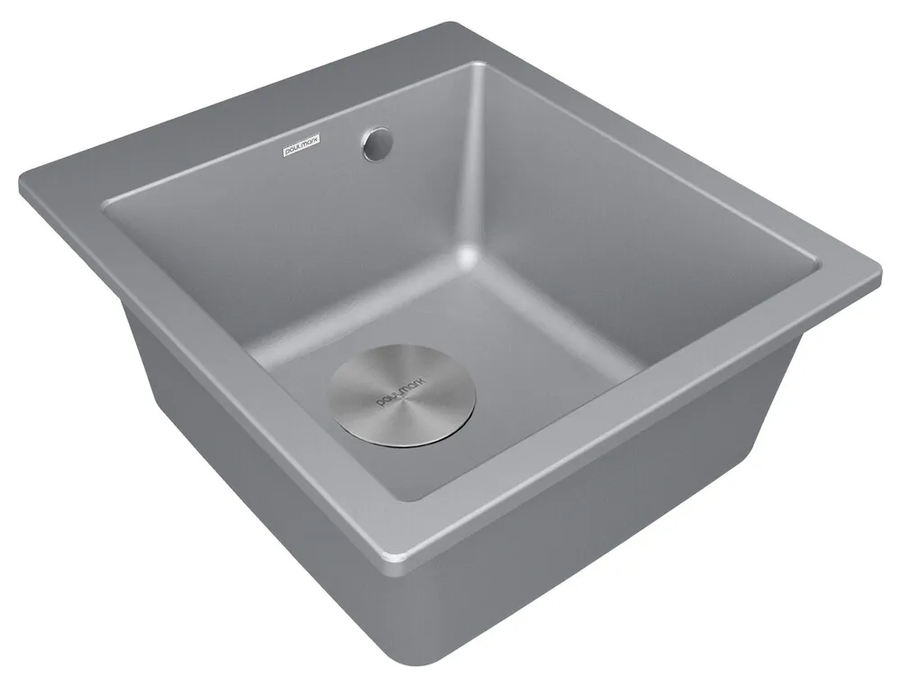 Детальное фото товара: Paulmark KANTE 45, мойка, гранит, серый металлик