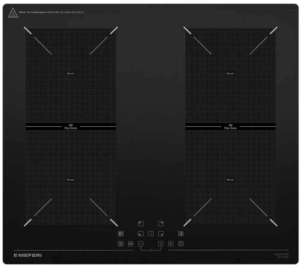 Детальное фото товара: MEFERI MIH604BK MATT ULTRA индукционная поверхность