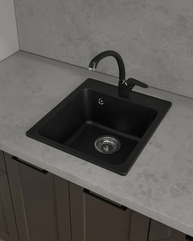 Детальное фото товара: ЭкоМ 4248, мойка, гранит, черный