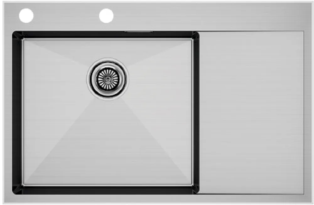 Фото товара: Paulmark KRONER-EDGE 78F, мойка, нержавеющая сталь брашированная, левая