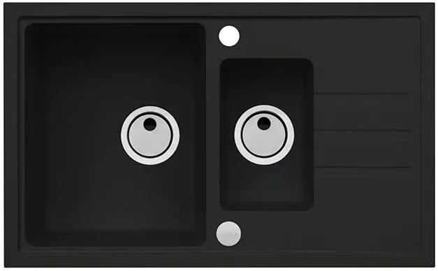 Фото товара: ALVEUS INTERMEZZO 70 GRANITAL DEEP BLACK-G90, мойка, гранит, темно-черный (в ком. с сифоном 1117293)