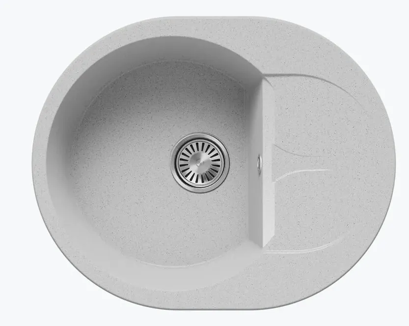 Детальное фото товара: Polygran ATOL-620, мойка, мрамор, светло-серый 314