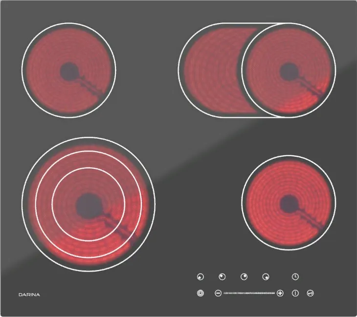 Фото товара: Дарина 4P E 329  B стеклокерамическая поверхность