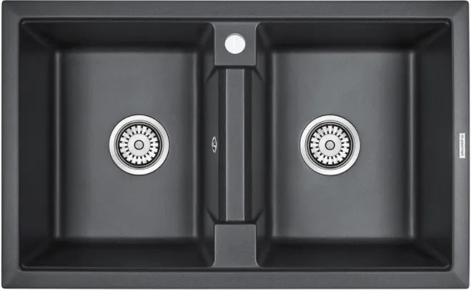 Детальное фото товара: Paulmark TANDEM 80/2, мойка, гранит, черный