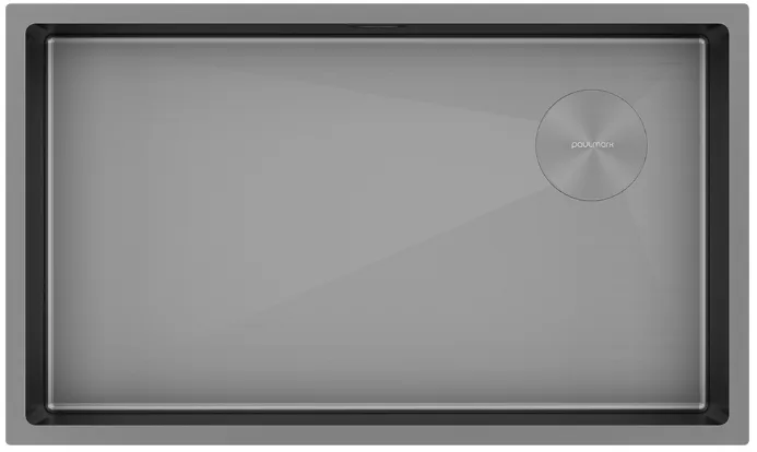 Детальное фото товара: Paulmark NEXT-SKEW 74 UNI, мойка, нержавеющая сталь, матовый серый