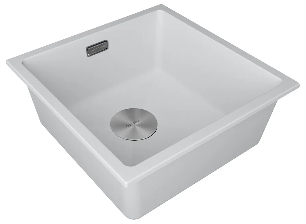 Детальное фото товара: Paulmark LUMI 45UNI, мойка, гранит, белый