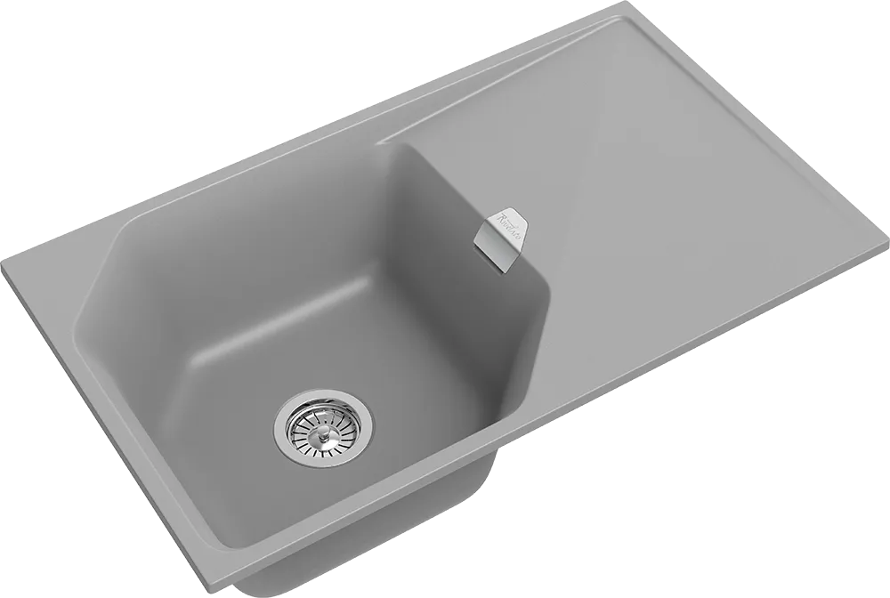 Детальное фото товара: Rivelato LOCUS LS-85 grigio metallizzato, мойка, гранит, серый металлик