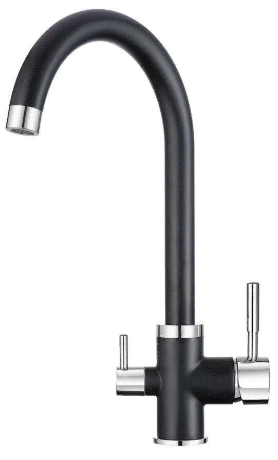 Фото товара: GRANULA 2168 смеситель, гранит, черный