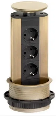 Детальное фото товара: EVOLINE Port Standart, 3 эл. розетки, античная бронза