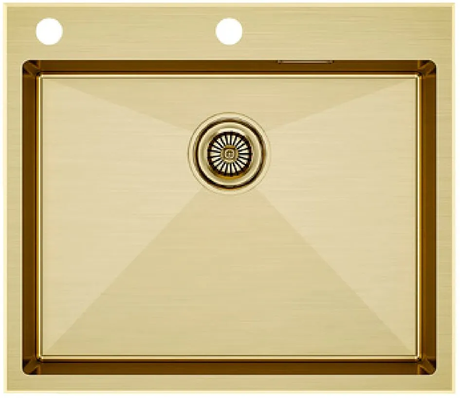 Фото товара: Paulmark KRONER-EDGE 59, мойка, нержавеющая сталь, брашированное золото