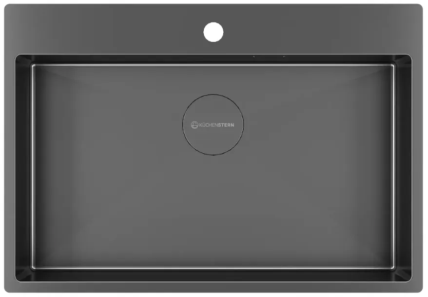 Детальное фото товара: KUCHENSTERN WERK 80, мойка, нержавеющая сталь, вороненая сталь