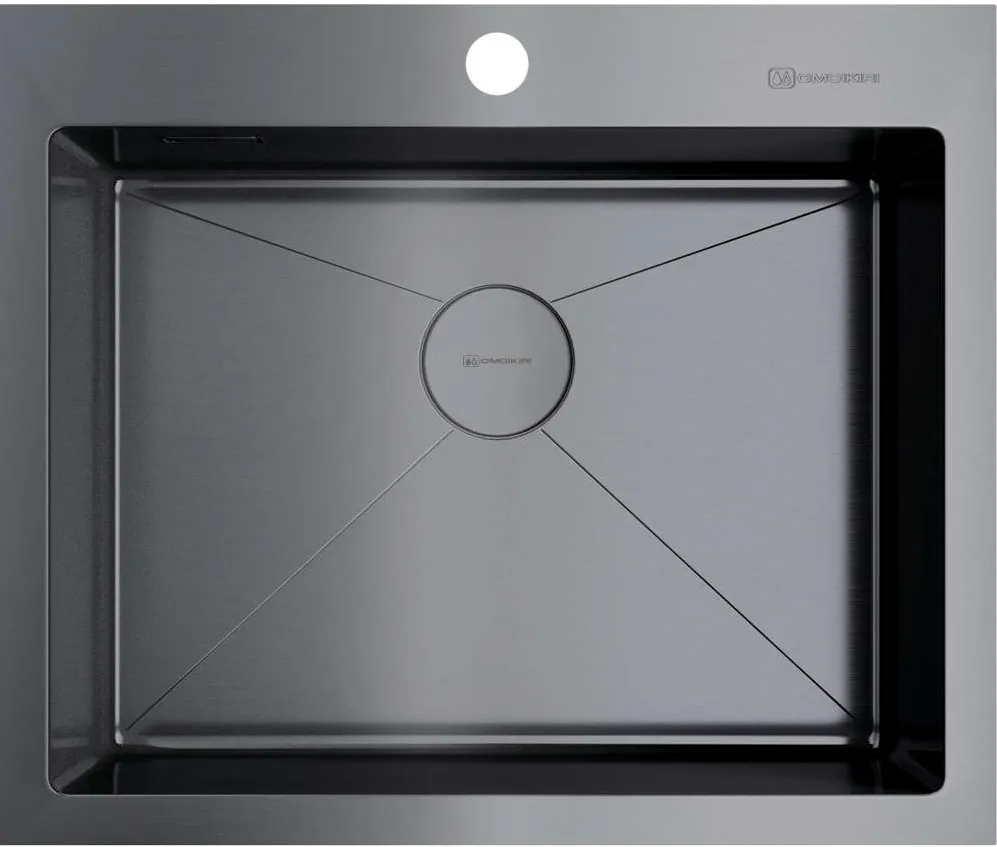 Детальное фото товара: Omoikiri Akisame 59-GM, мойка, нержавеющая сталь/вороненая сталь