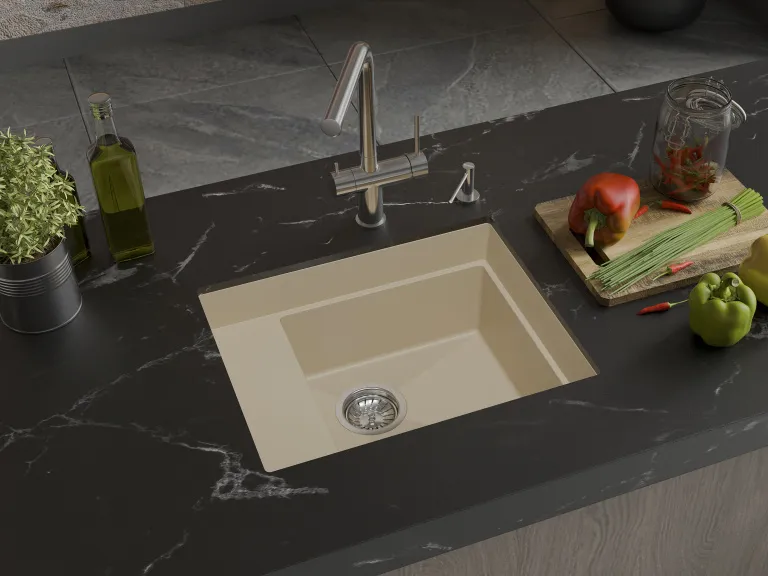 Детальное фото товара: Rivelato NOBILE NB-544-L beige scuro, мойка, гранит, темно-бежевый
