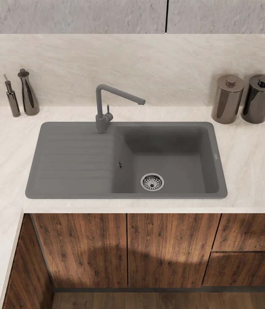 Детальное фото товара: GranFest QUARZ GF-ZW-73, мойка, гранит, темно-серый