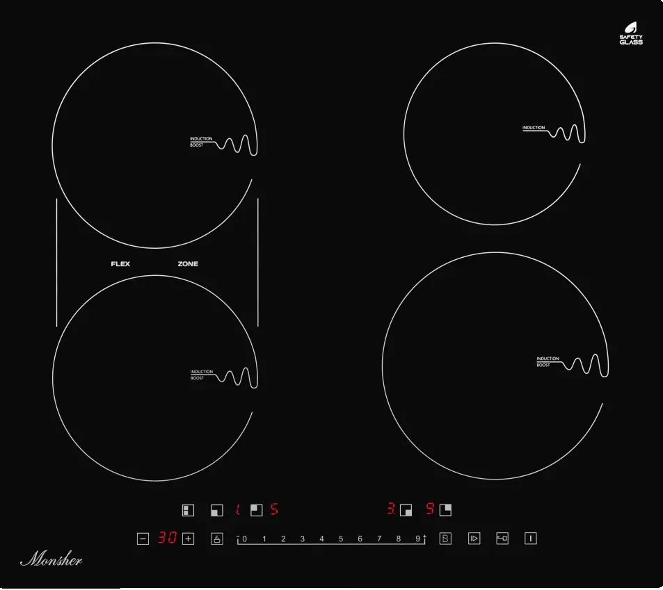 Детальное фото товара: Monsher MHI 6112 индукционная поверхность